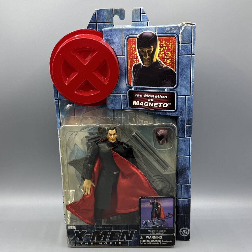 2000 Toy Biz X-Men: The Movie Ian McKellen As Magneto With Magnetic Train Wreck